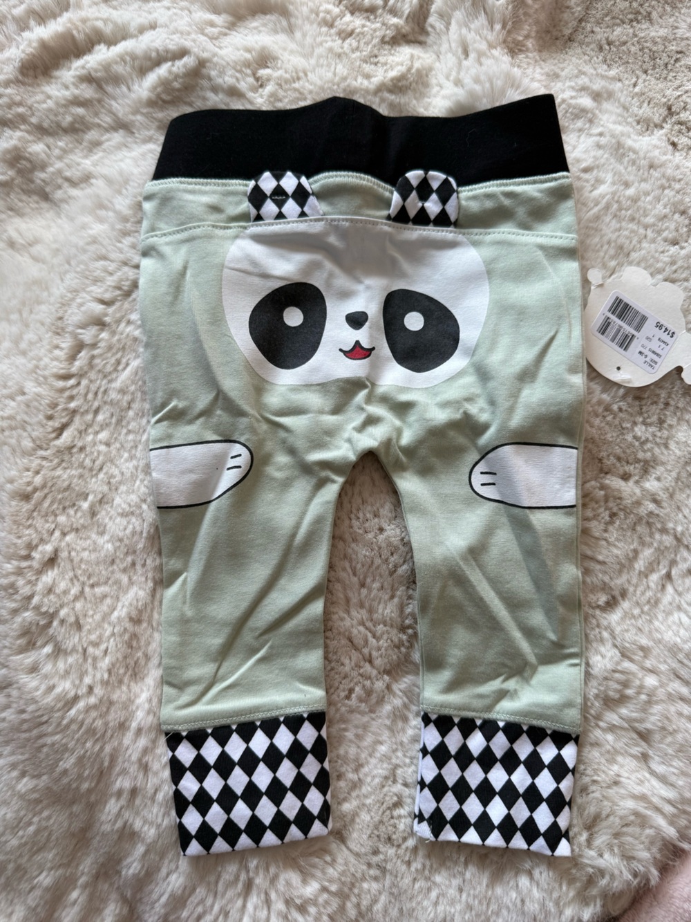 Thyme Maternity Mint Panda Leggings for Kids NWT